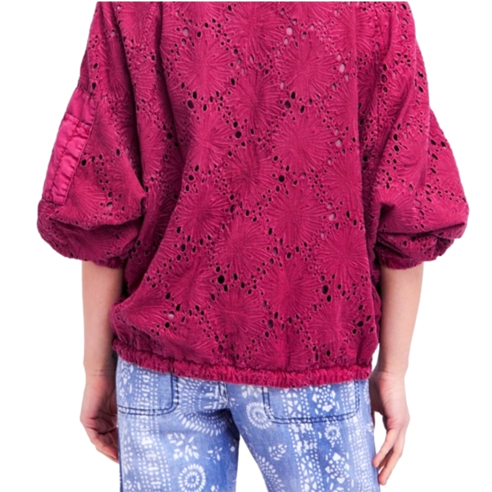 🎋Free People Daisy Eyelet Embroidery Jacket - Picture 2 of 7